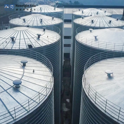 螺旋式轻烧氧化镁储存钢筒仓