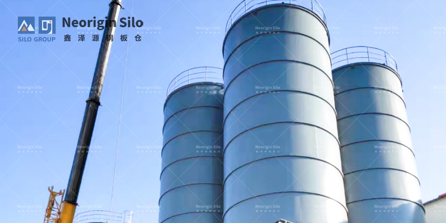 Melamine powder storage silo