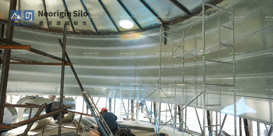 Special melamine steel silos for coastal areas