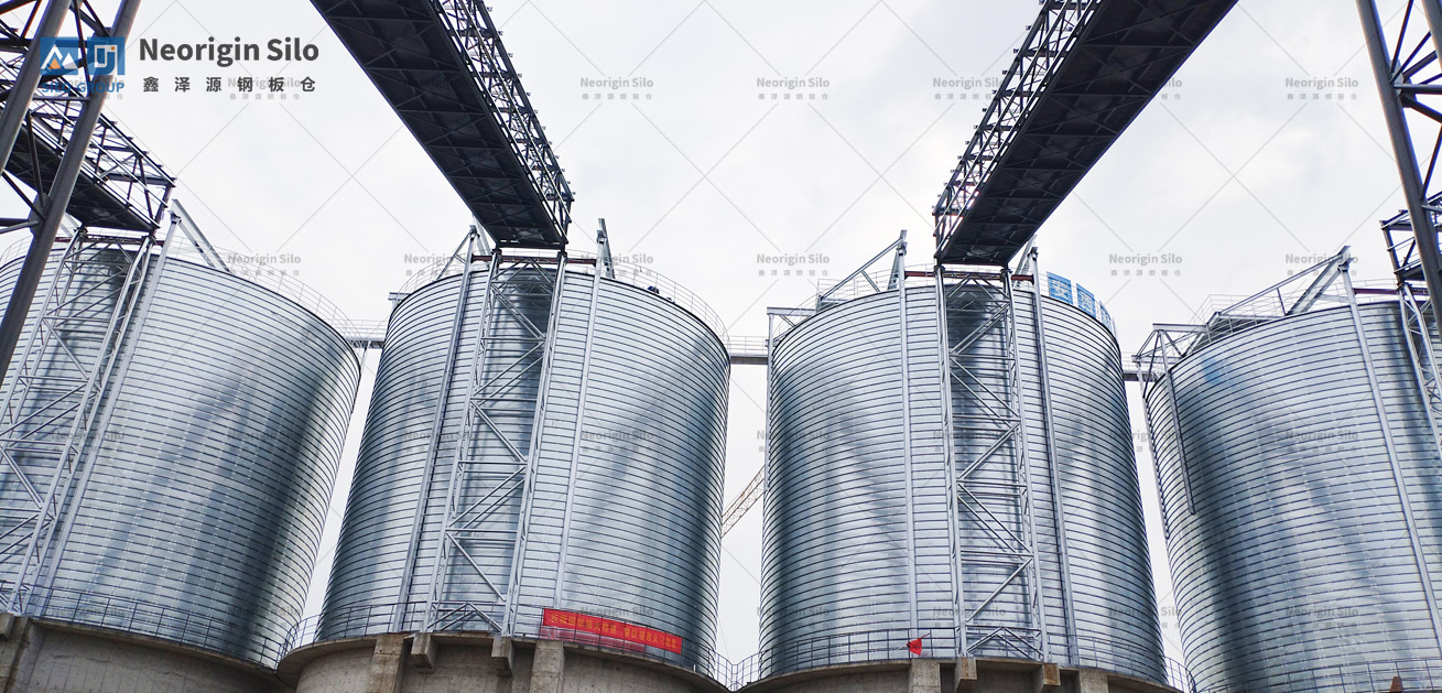 螺旋式轻烧氧化镁储存钢板仓_1