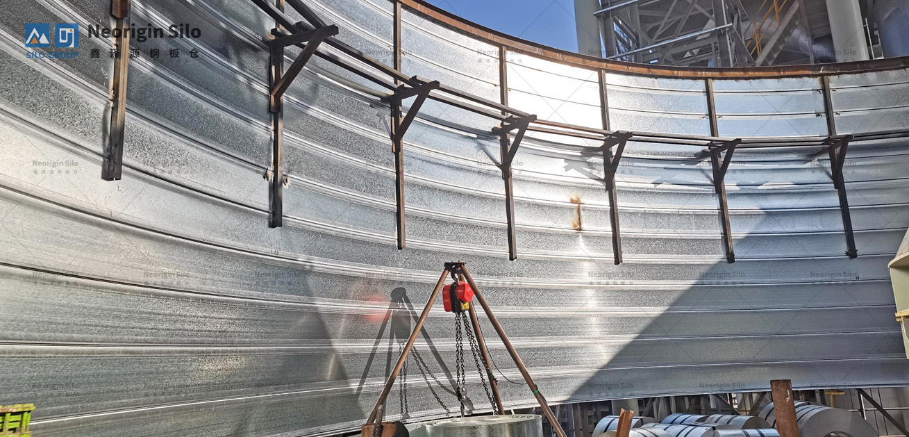 螺旋式轻烧氧化镁储存钢板仓_2