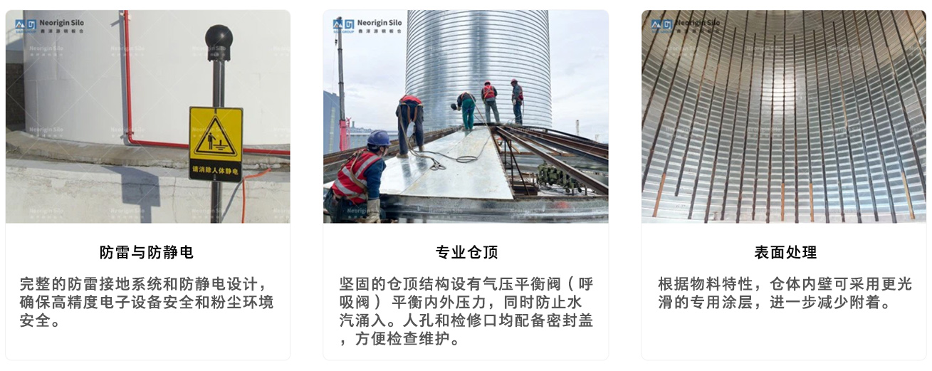 辅助防护设计：多重保障，筑牢储料安全防线