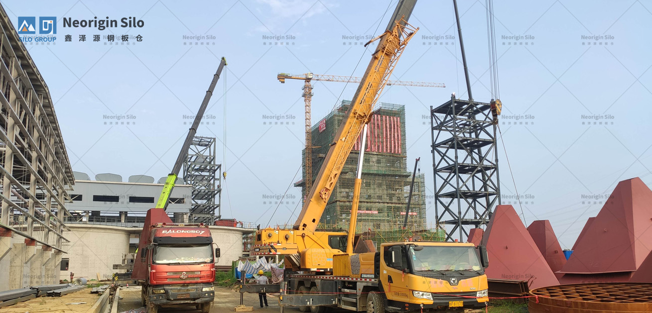 螺旋式载氟氧化铝钢板仓_3