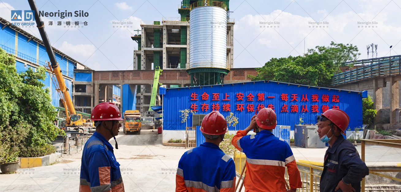 螺旋式载氟氧化铝钢板仓_1