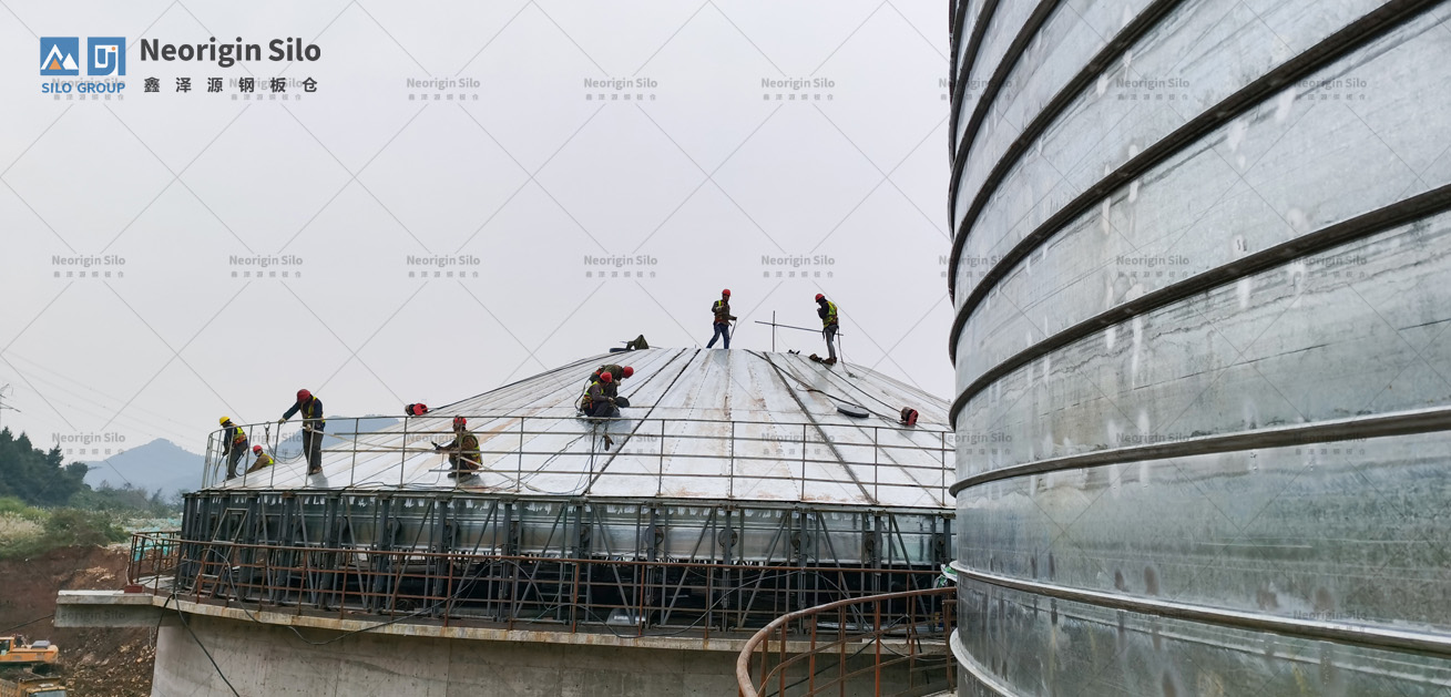 螺旋式固体废弃物钢筒仓_2